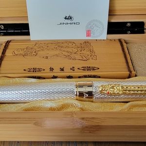 Luxury Dragon Theme Pen with Bamboo Display/Storage Box